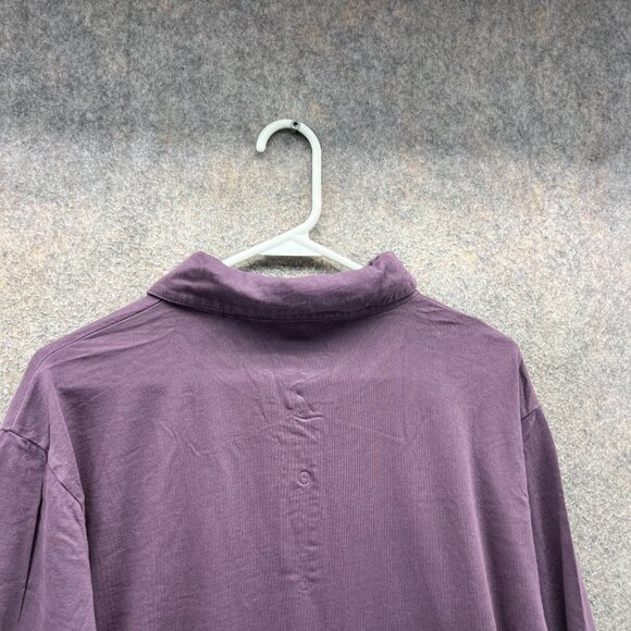 Vince Polo Shirt Mens XL Purple Long Sleeve USA Cotton Casual Extra Large - Picture 9 of 10